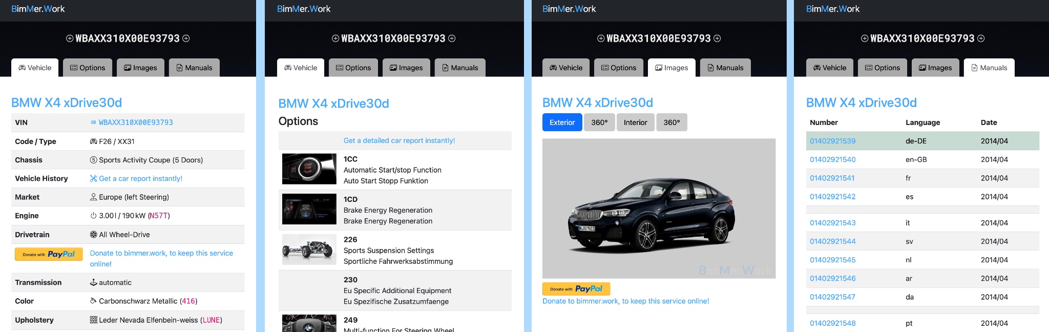 bimmer.work Features